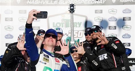 John Hunter Nemechek ices Xfinity win at Nashville .